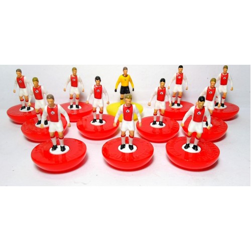 Subbuteo Andrew Table Soccer Ajax 1971 European Cup Winners on Classic Hasbro bases